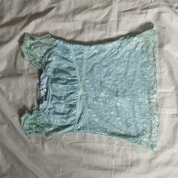Beautiful net top with attached inner size 34 short sleeve - Picture 3 of 9
